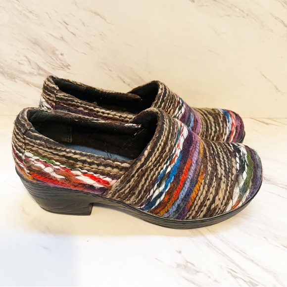 BOC Yarn Colorful BOHO Clogs Size 8.5 - Picture 2 of 7